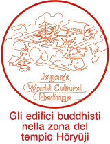 Gli edifici buddhisti nella zona del tempio Hōryūji